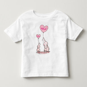 Cute Elephant  Baby Hold Balloons Toddler T-Shirt