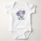 Cute elephant baby pruple bodysuit rustic