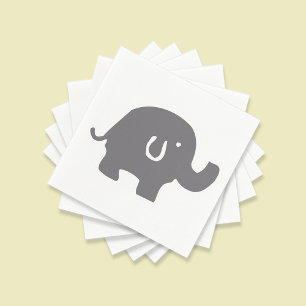 Cute Elephant Baby Shower Paper Napkins