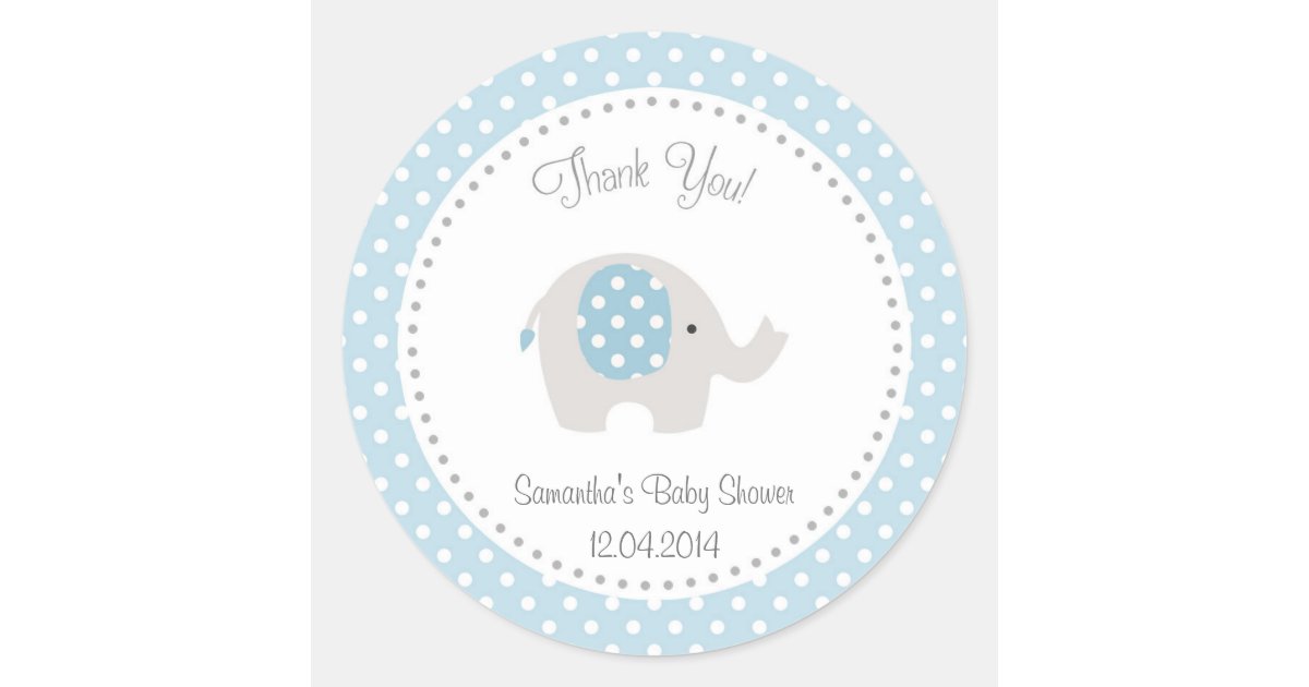 cute elephant baby shower sticker blue zazzle co uk cute christmas gifts for grandparents