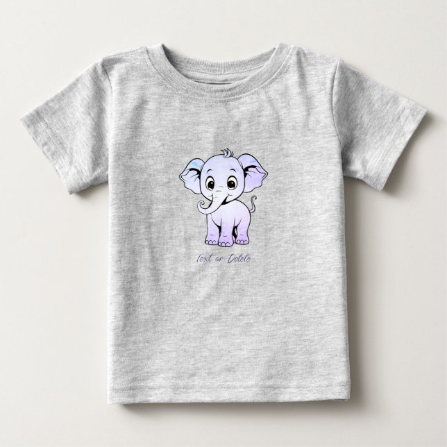 Cute Elephant Baby T-Shirt (Front)