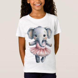 Cute elephant ballerina dancing ballet T-Shirt