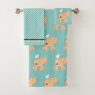 Cute Elephant Bath Towel Set