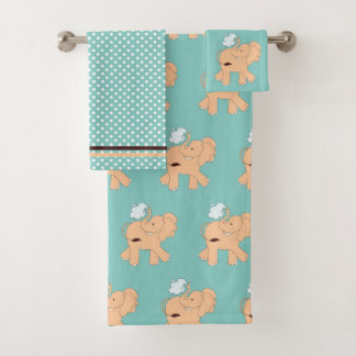 Cute Elephant Bath Towel Set