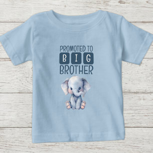 Cute elephant big brother blue baby T-Shirt