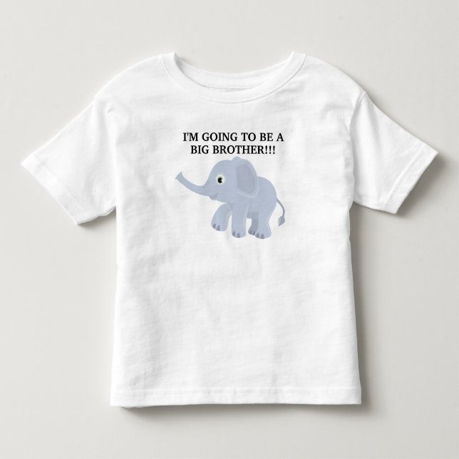 Cute Elephant Big Brother T Shirt (Front)