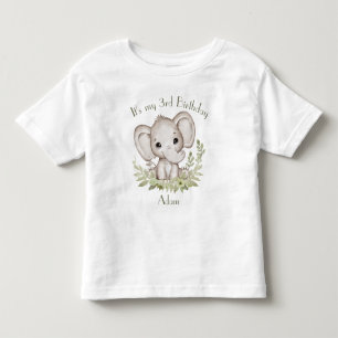 Cute Elephant Birthday Boy Toddler T-Shirt