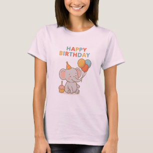Cute Elephant Birthday Dipped Oreos – Baby Shower  T-Shirt