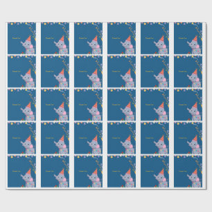 Cute Elephant Birthday  Wrapping Paper