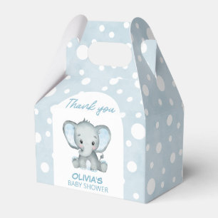 Cute Elephant blue Baby Shower Favour Box