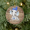 Cute Elephant Boy Baby's FIRST CHRISTMAS Rustic