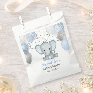 Cute Elephant Boy Balloons Baby Shower Favour Bags
