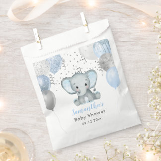 Cute Elephant Boy Balloons Baby Shower Favour Bags
