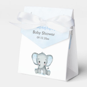 Cute Elephant Boy Balloons Baby Shower Favour Box