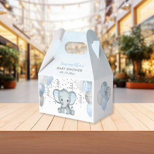 Cute Elephant Boy Balloons Baby Shower Favour Box