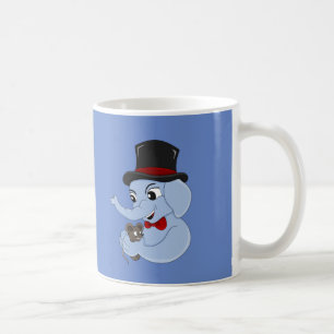Cute elephant boy cartoon coffee mug