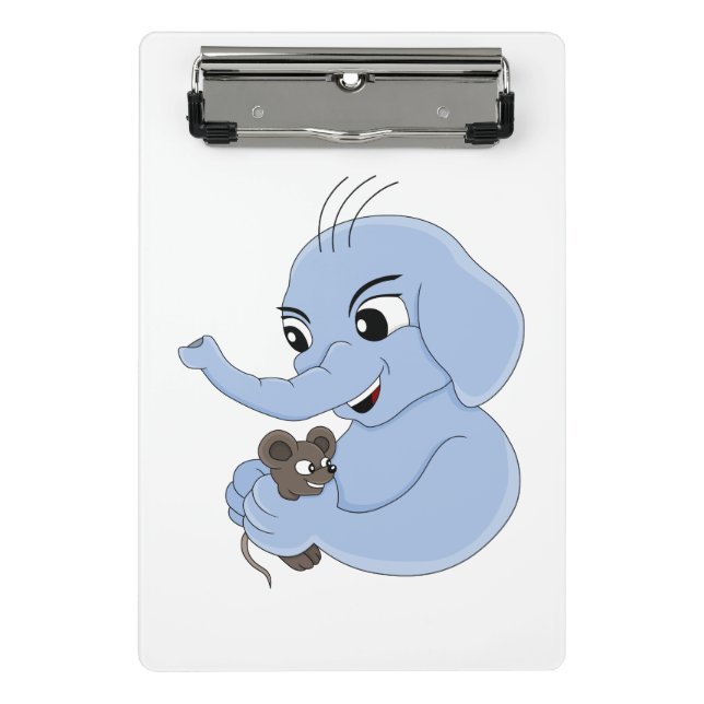 Cute elephant boy cartoon mini clipboard (Front)