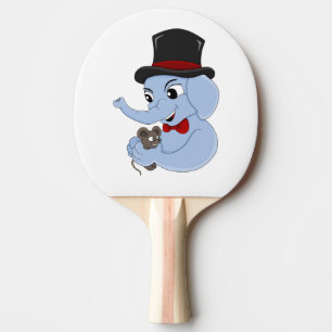 Cute elephant boy cartoon ping pong paddle