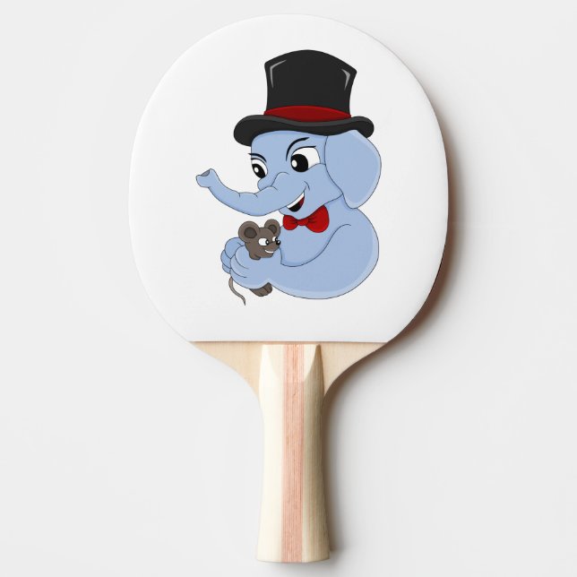Cute elephant boy cartoon ping pong paddle (Front)