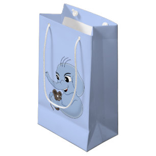 Cute elephant boy cartoon small gift bag