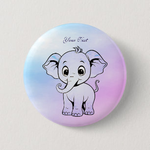 Cute Elephant Button