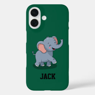 Cute Elephant Carrying Gift iPhone 16 Case