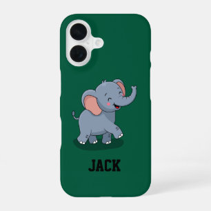 Cute Elephant Carrying Gift iPhone 16 Case