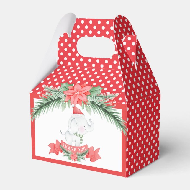 Cute Elephant | Christmas  Favour Box (Front Side)