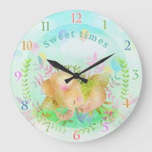 Cute Elephant Clock