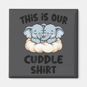 Cute Elephant Couple This Is Our Cuddle  Magnet