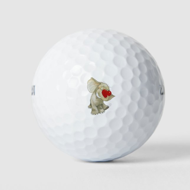 Cute Elephant Design. Golf Balls (Front)