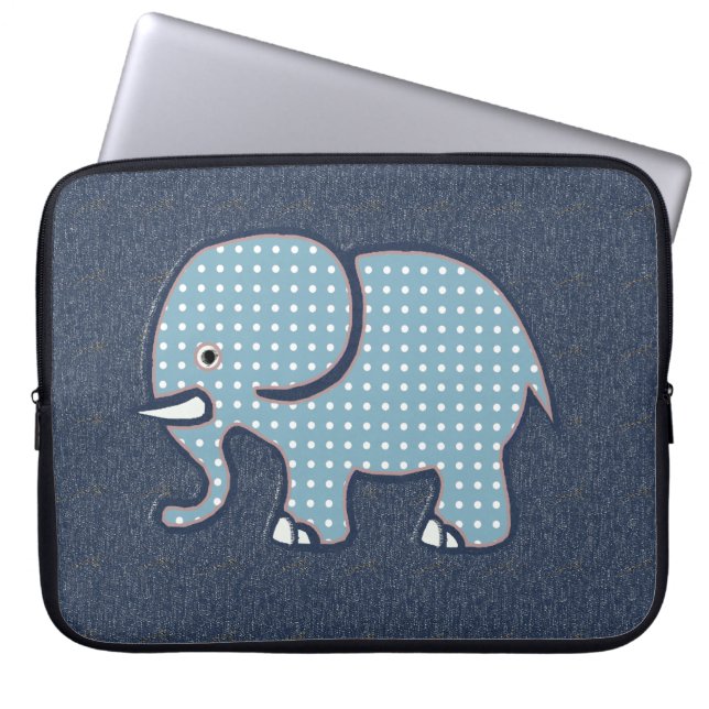 cute elephant design laptop sleeve (Front)