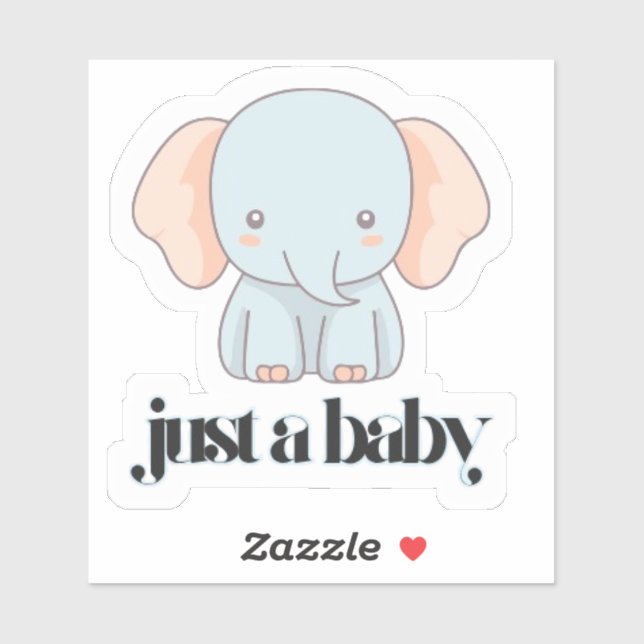 Cute Elephant Die Cut Sticker  (Sheet)
