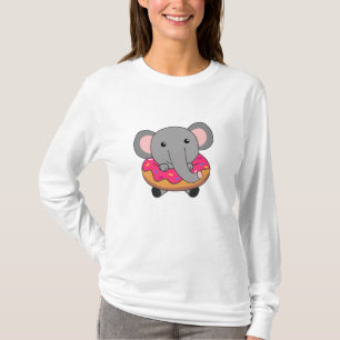 Cute Elephant Elephant Donut Candy Sprinkles T-Shirt