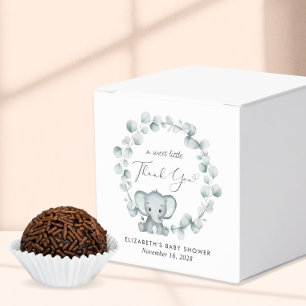 Cute Elephant Eucalyptus Baby Shower Thank You Favour Box