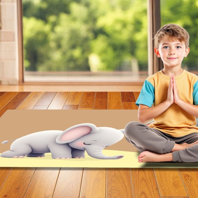 Cute Elephant Flow Yoga Mat (Creator Uploaded)