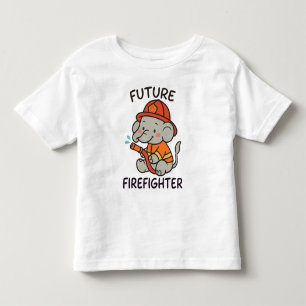 Cute Elephant Future Firefighter Kids fun Toddler T-Shirt