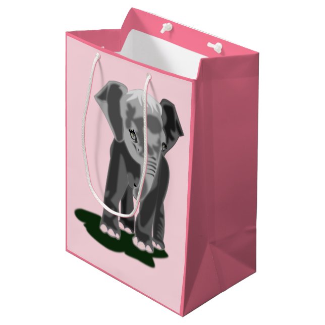 Cute Elephant Gift Bag (Front Angled)