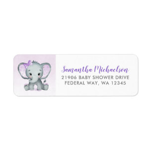Cute Elephant Girl Balloons Baby Shower