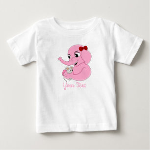 Cute elephant girl cartoon baby T-Shirt