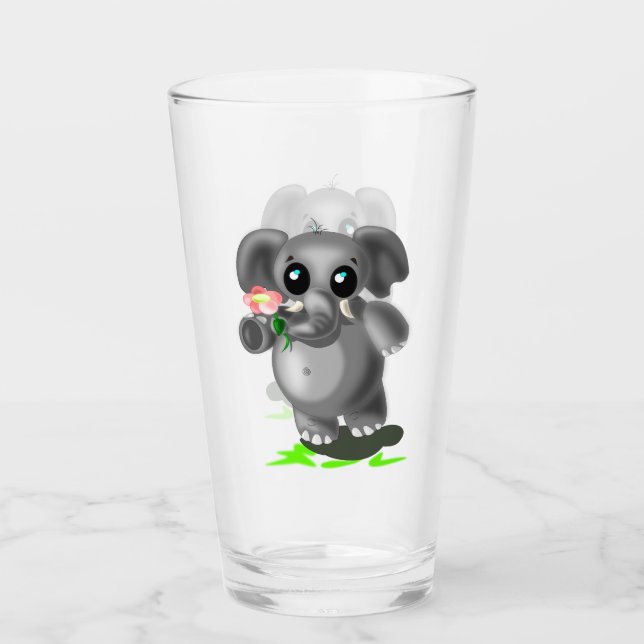 Cute Elephant Glass (Front)