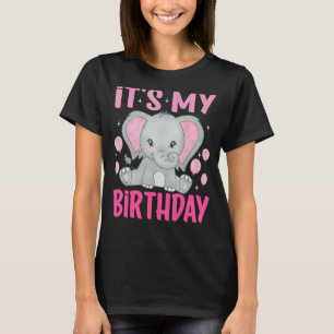 Cute Elephant It's My Birthday T-Shirt