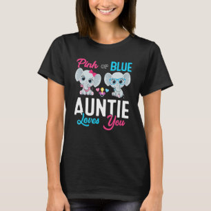 Cute Elephant Keeper Of The Gender Auntie Loves Yo T-Shirt