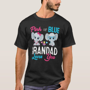 Cute Elephant Keeper Of The Gender Grandad Loves Y T-Shirt