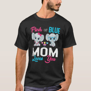 Cute Elephant Keeper Of The Gender Mom Loves You R T-Shirt