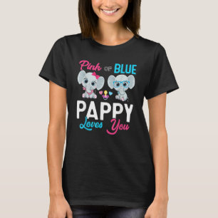 Cute Elephant Keeper Of The Gender Pappy Loves You T-Shirt
