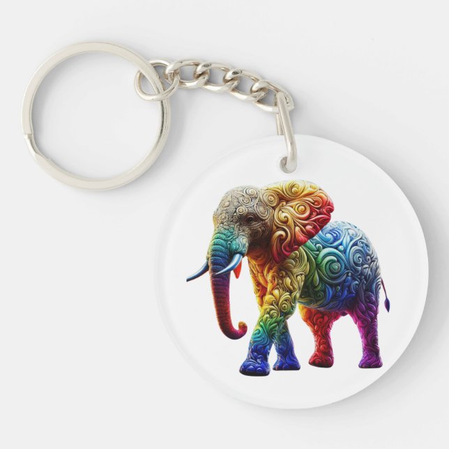 Cute Elephant Key Ring (Front)