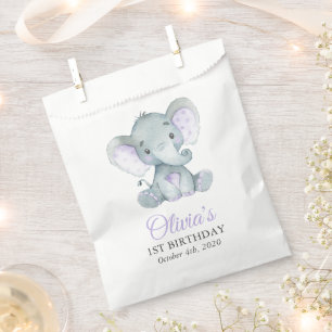 Cute Elephant, Little Elephant, First Birthday Favour Bags