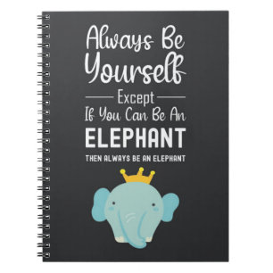 Cute Elephant Lover Gifts Fun Funny Animals Notebook