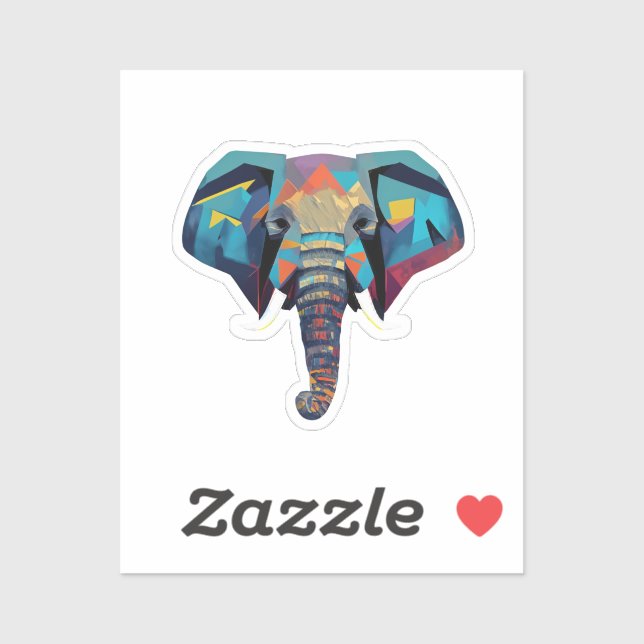 Cute Elephant low poly illustration (Sheet)